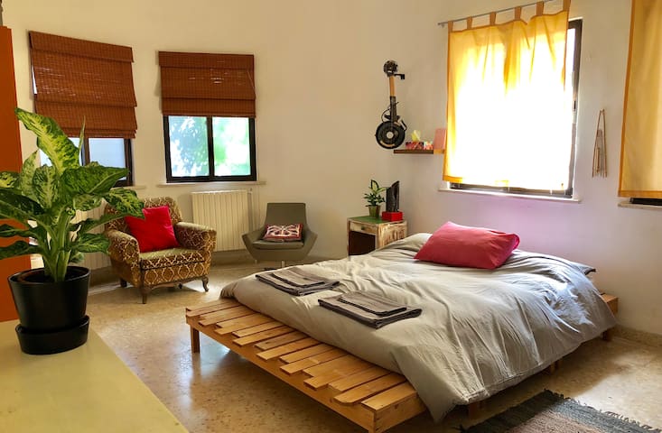 Beautiful room in sunny, art-filled apartment