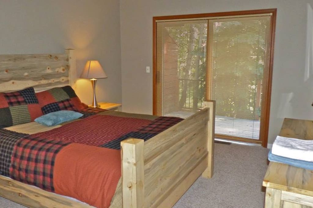 Master bedroom overlooking stream.