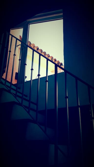 Escalier vers la terrasse