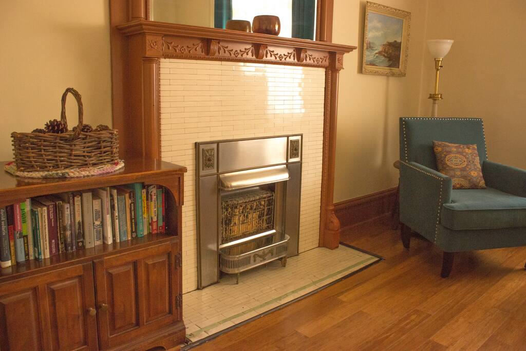Living room fireplace