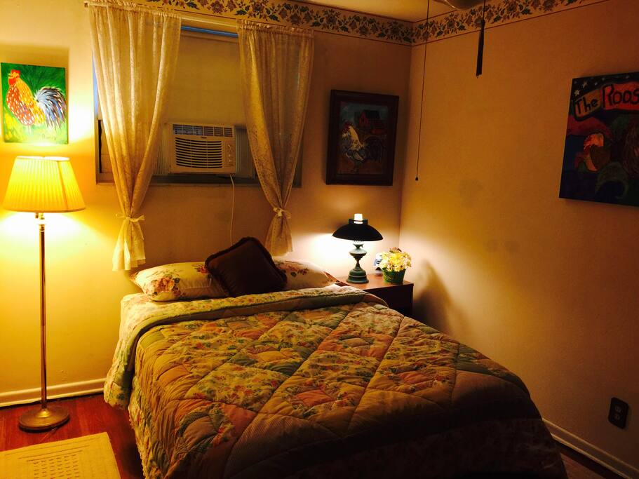 Control your own temperature in our bedroom complete with a comfortable double bed. In this room there are wooden floors.