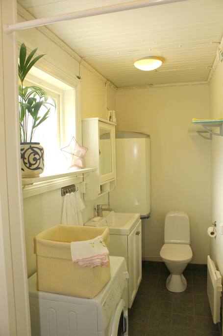 Bathroom with a washing machine