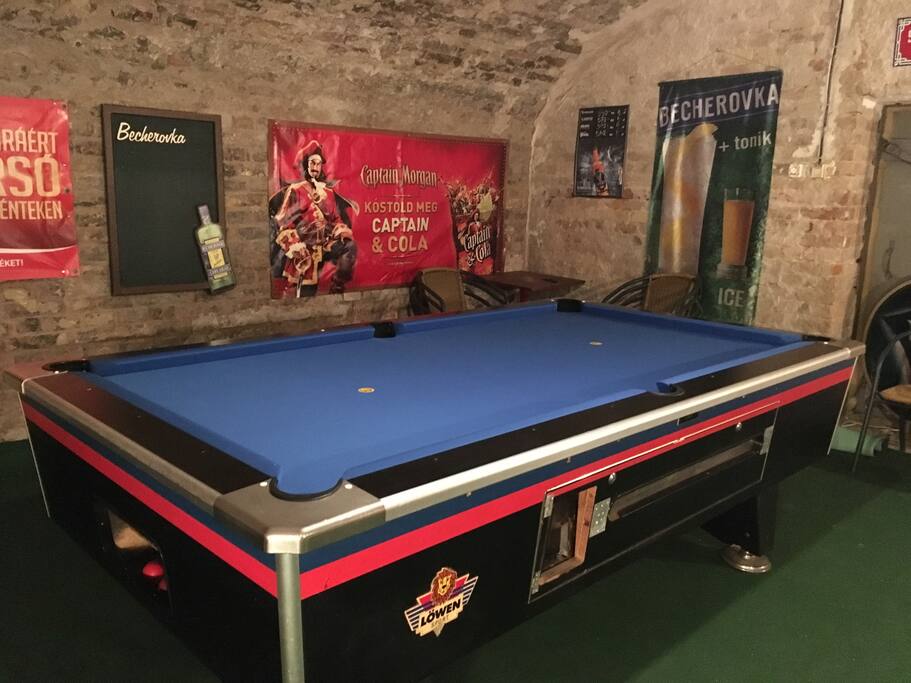 Pool billiard room (please do not drink on it, newly carpeted ;)