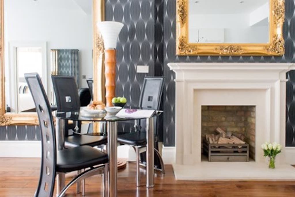 This huge lounge has original fireplaces not 1 but 2.