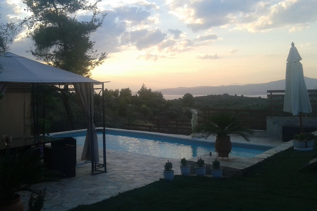 one hour before sunset...