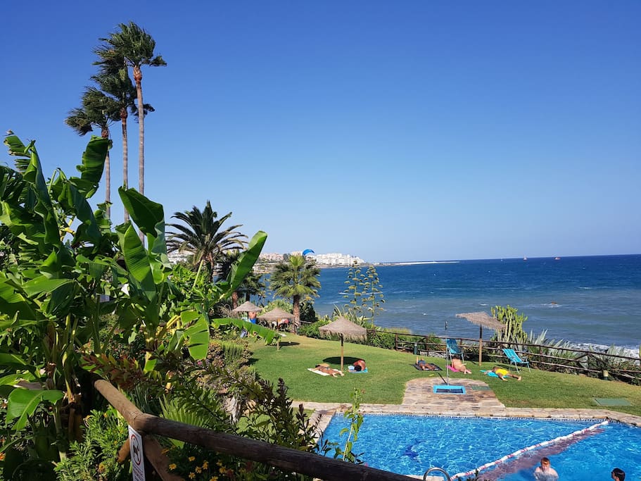 Swimming pool and sea