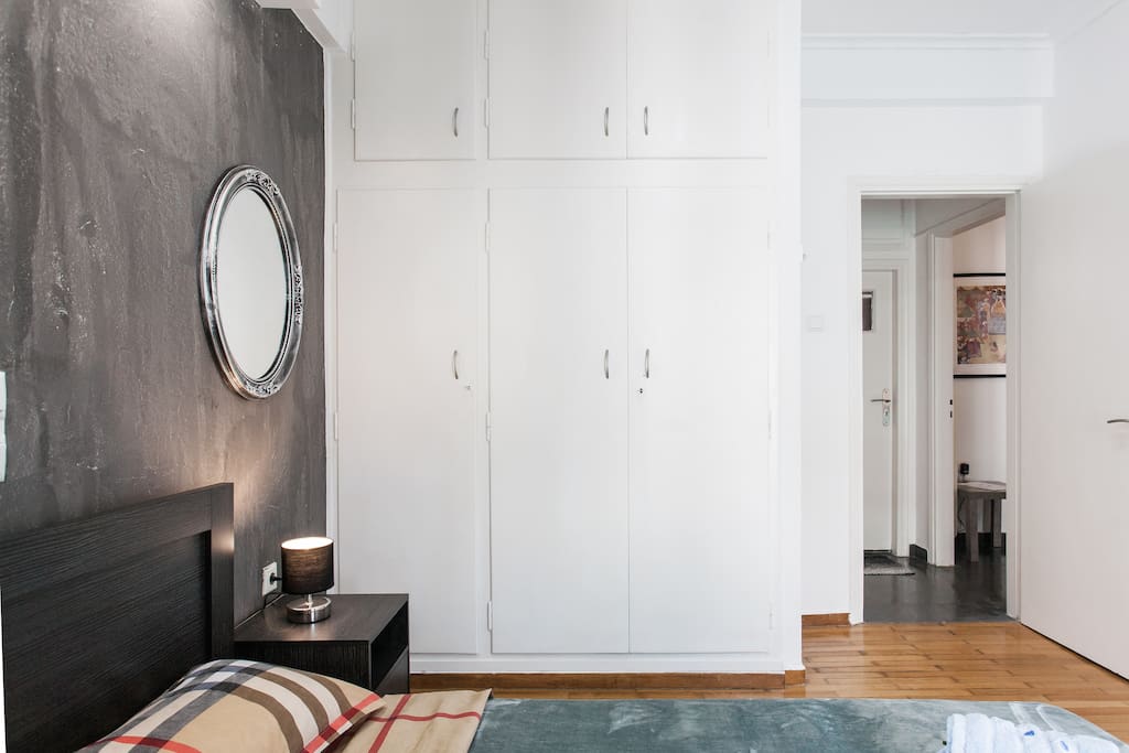 The spacious bedroom