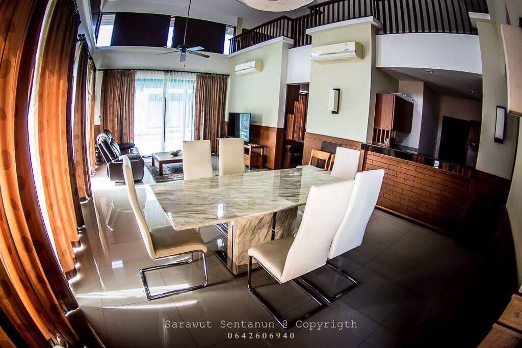 Living room and kitchen