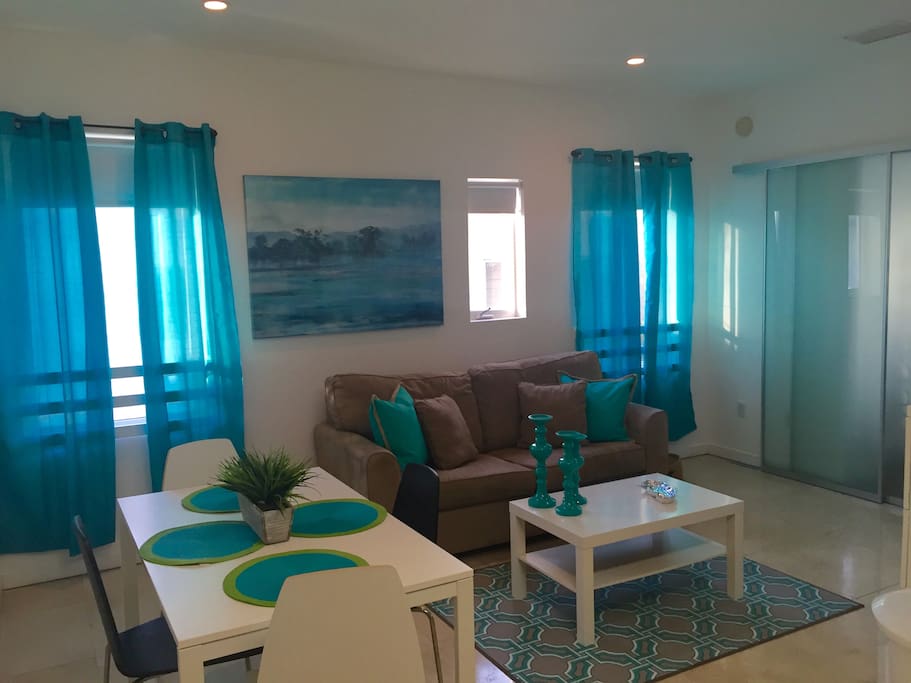 Living room with sofa bed