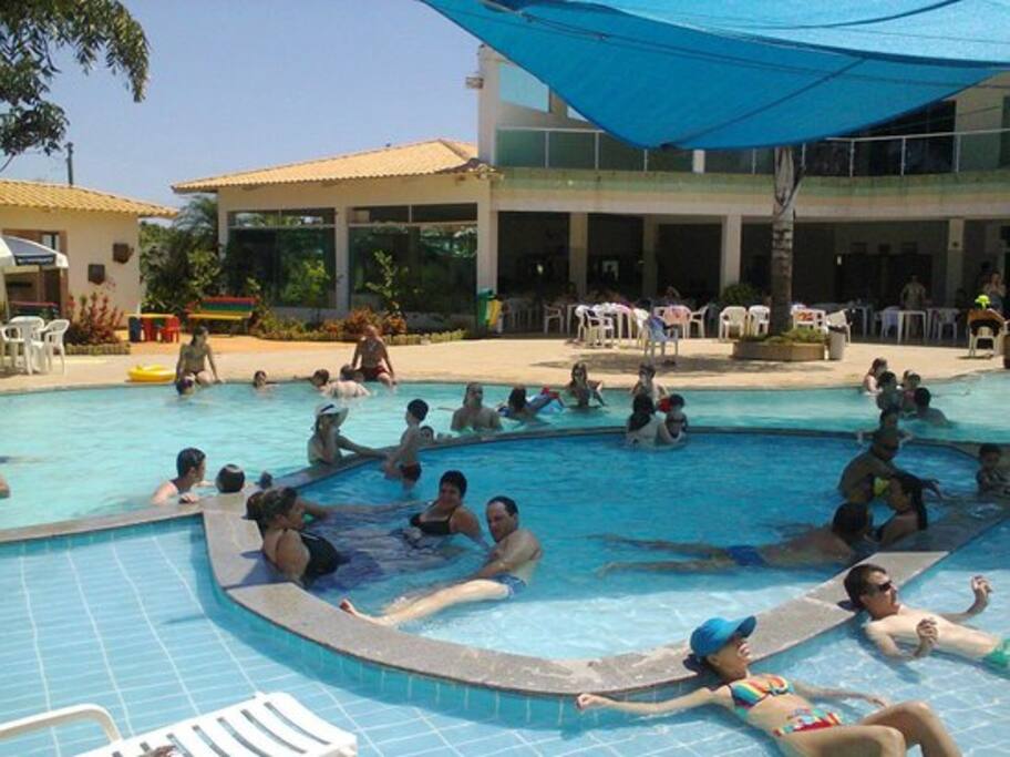 Piscinas de água quente no hotel