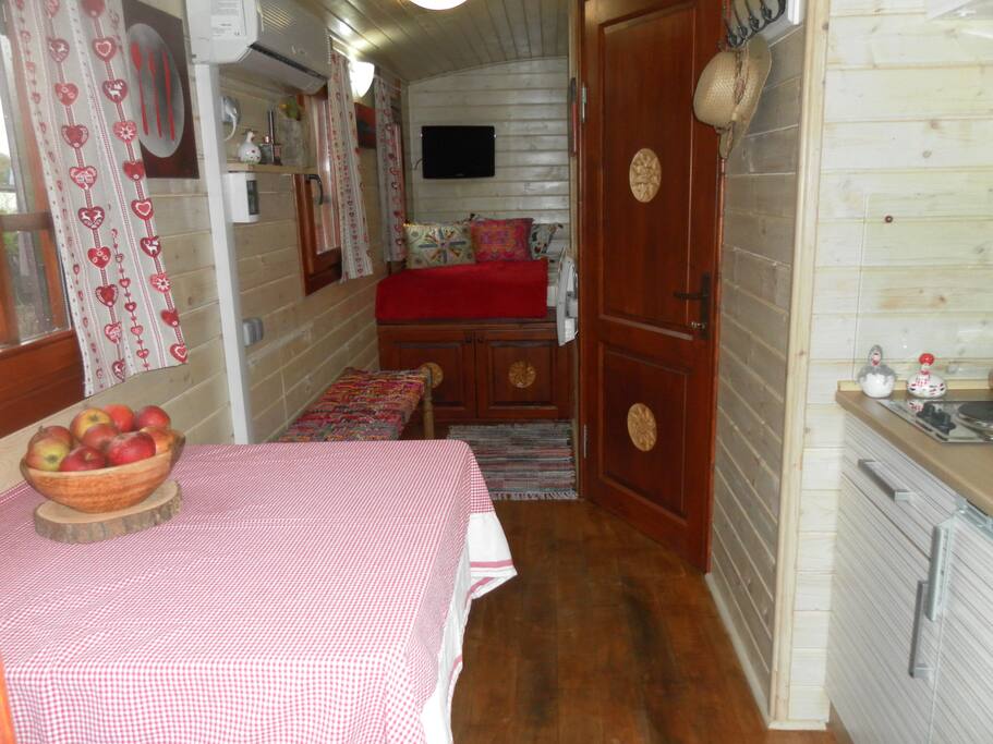 intérieur roulotte