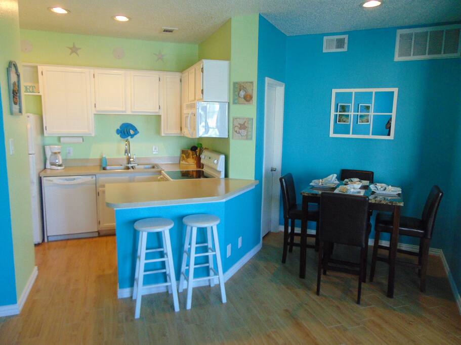 Kitchen ready for a meal with your family.
