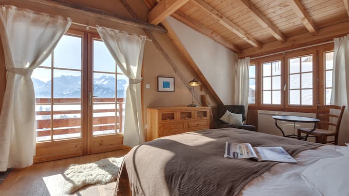 Dhomë gjumi mjeshtërore chalet le Villarais