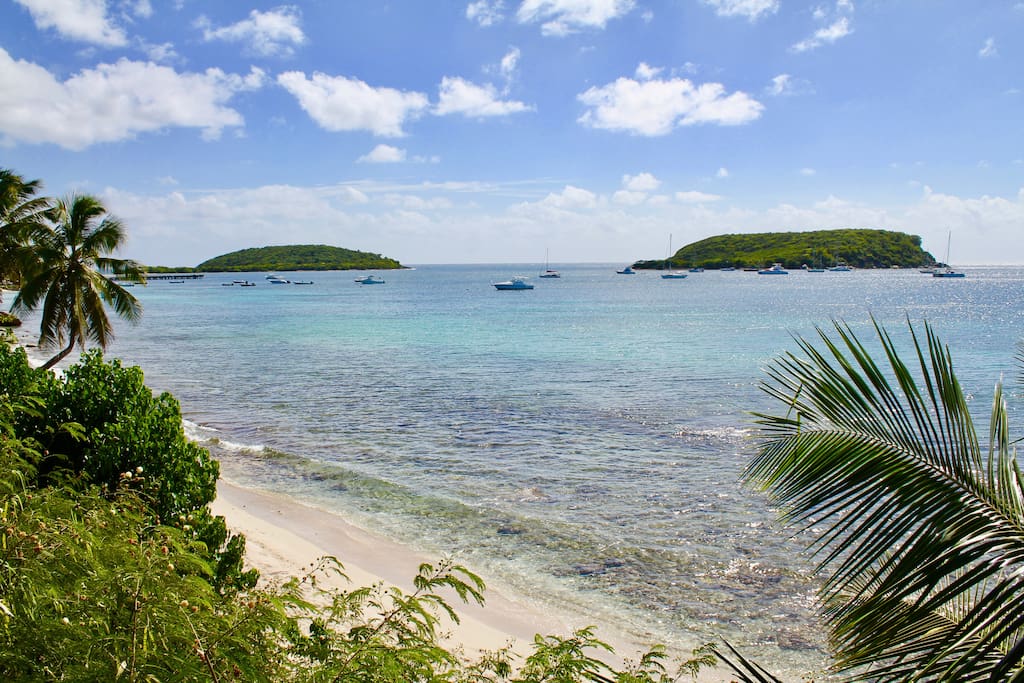 Just steps from the front door to your home here on Vieques is a tucked away beach and great snorkeling.