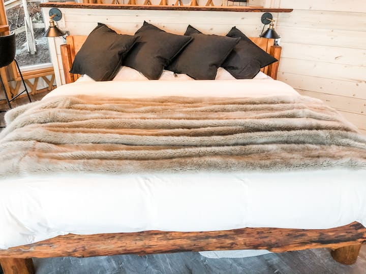 Handmade Drift Wood king size bed frame
