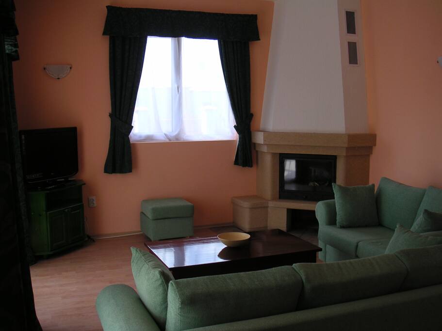 Lounge-wood fire for winter