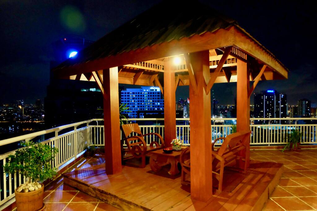 The big balcony with big Thai style house
