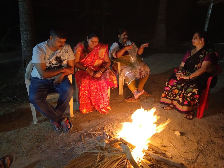 Bonfire in Farm