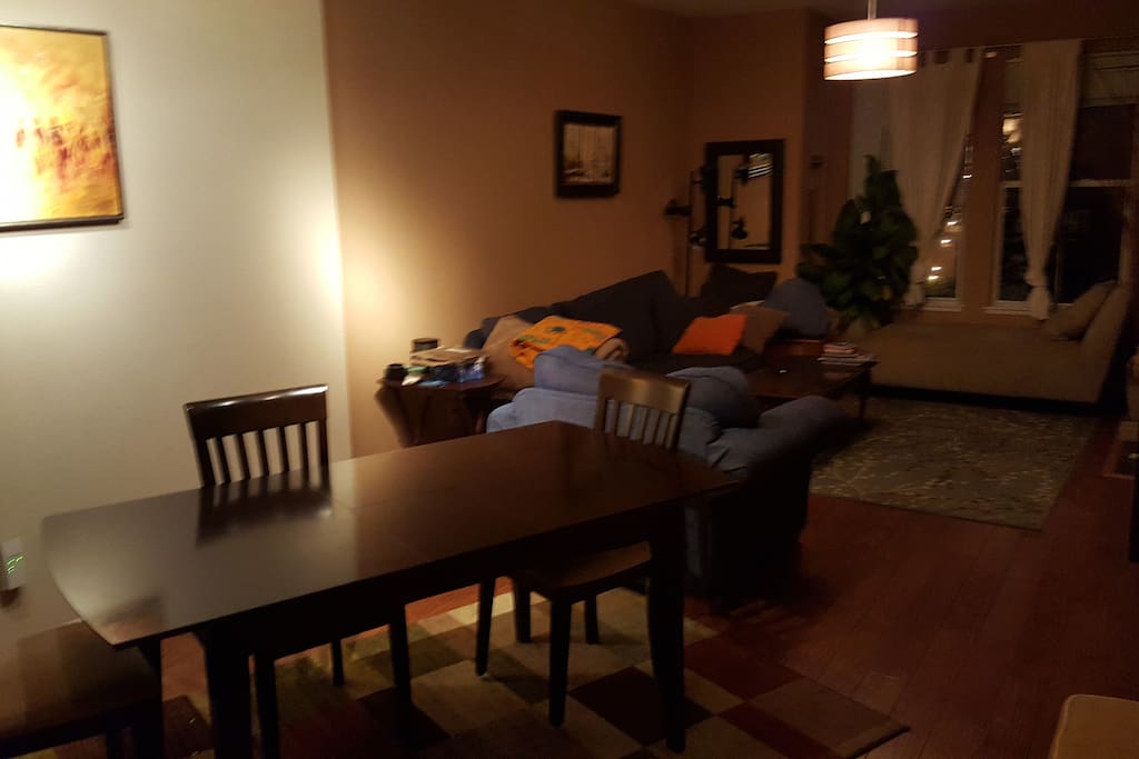 Dining room and living room