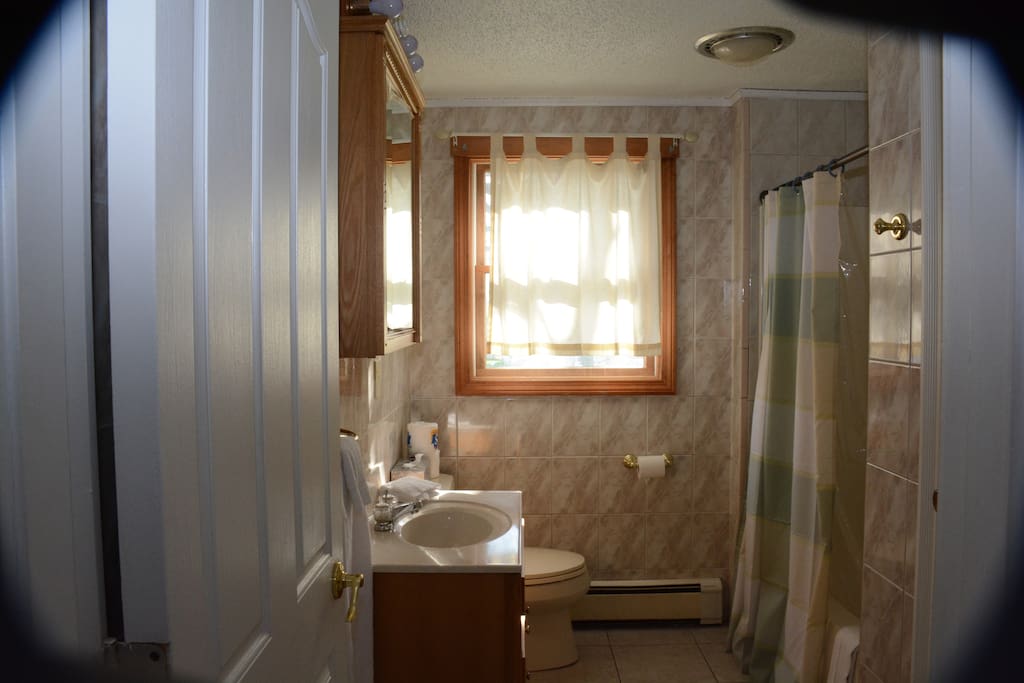 All bathrooms wall to wall tile.