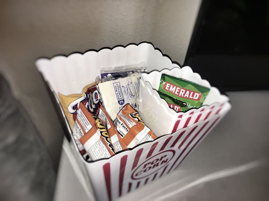 Snacks to enjoy in your room while watching a movie or documentary.