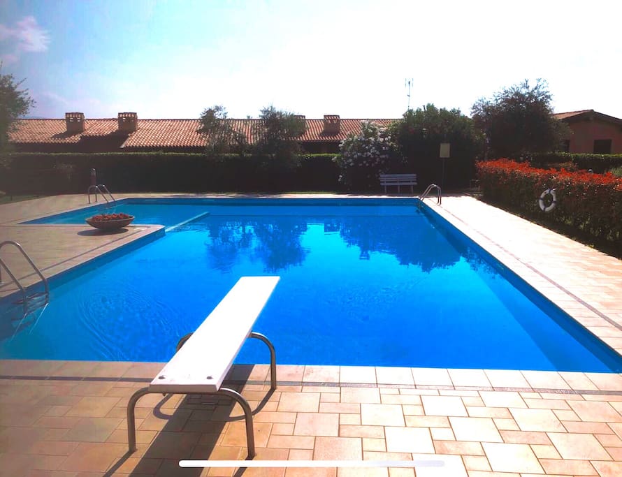 Swimming pool close view