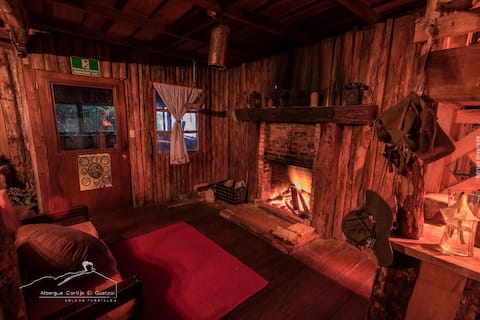 Rustic cabin on the slopes of a Volcano