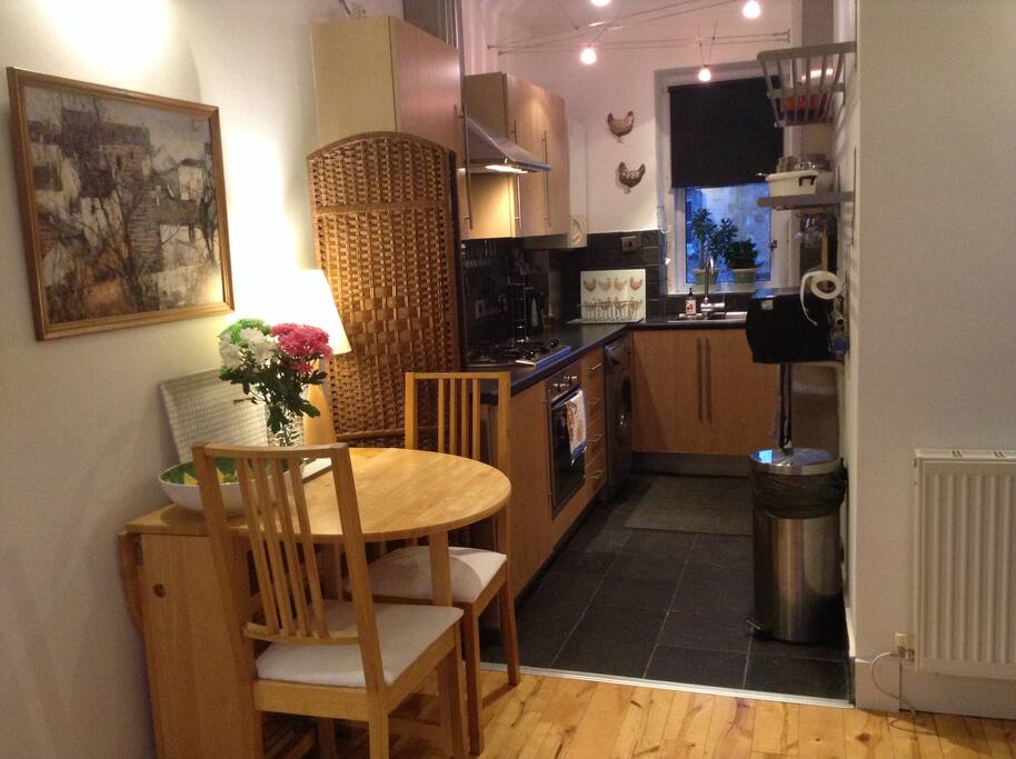 Living room through to kitchen