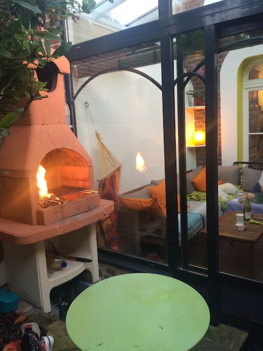 barbecue dans la courette