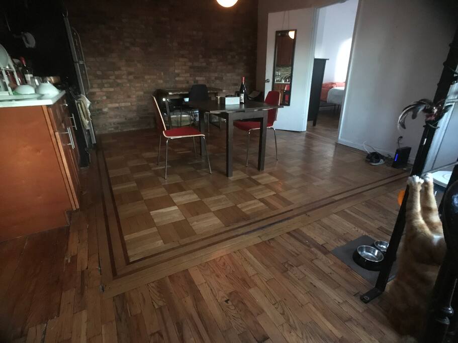 Living room and kitchen