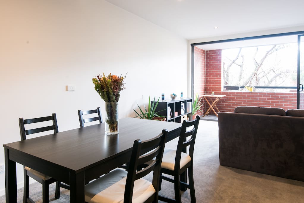 Open floor plan lounge and kitchen