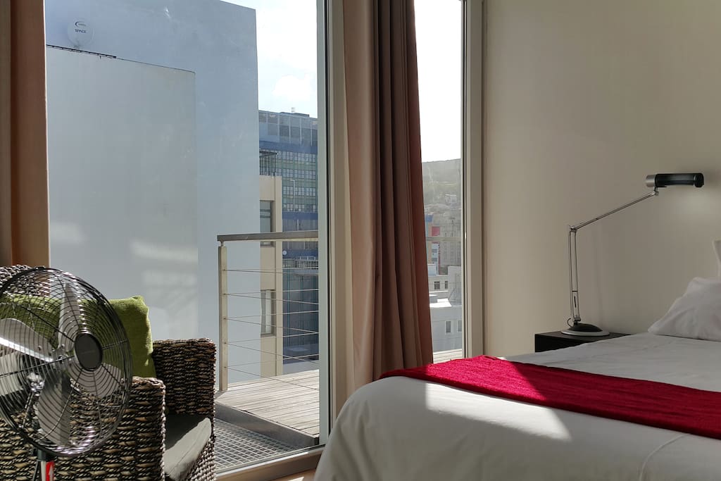 Direct access to exterior balcony with great views to both sides