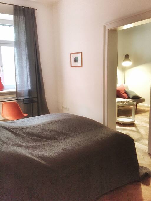 view from guestbedroom to guestlivingroom