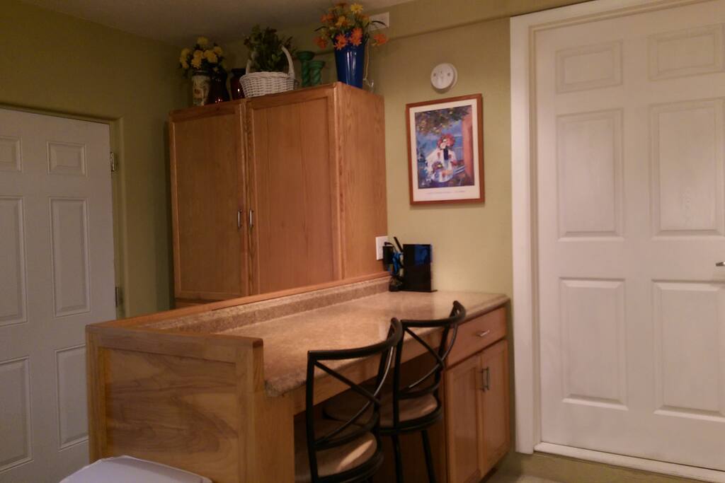 Eating counter for two or computer work area