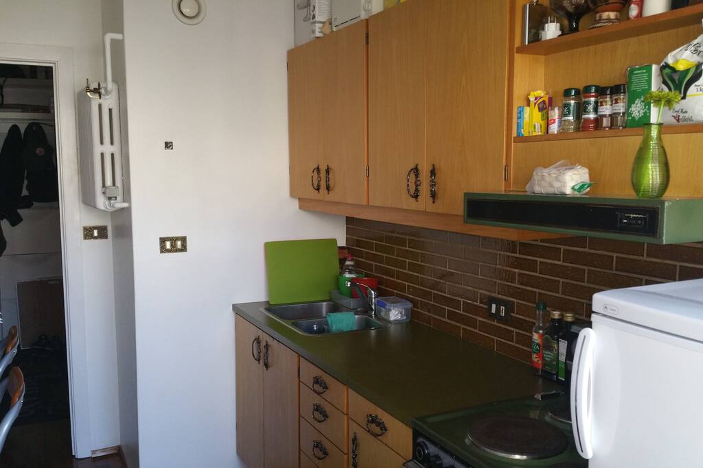 Part of shared kitchen.