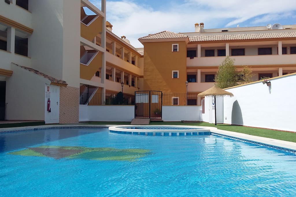 The Pool in our apartment block. The entrance to the pool is a 10 second walk to the gate entrance.