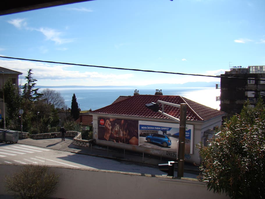 View of the kvarner bay from the top flor