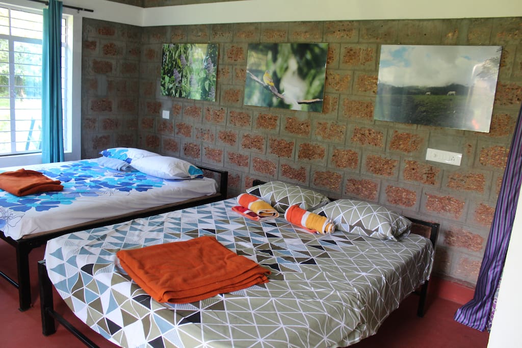 Each bedroom has two double beds