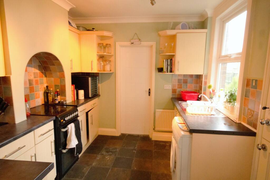 Kitchen if you want to prep any dinner