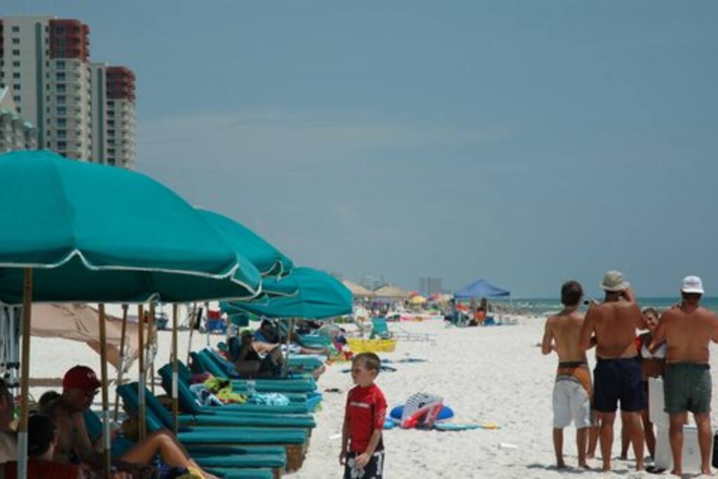 Just around the beach
