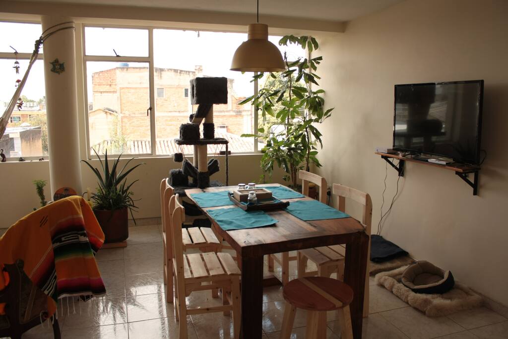 El comedor en donde podremos compartir una deliciosa cena.