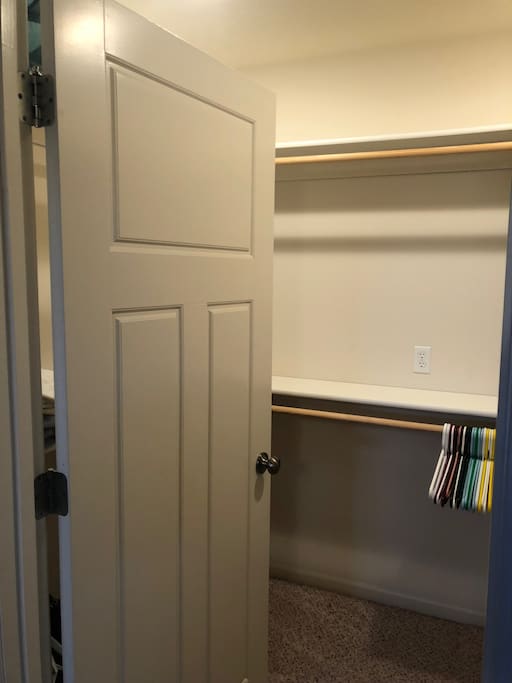 Huge walk in closet.