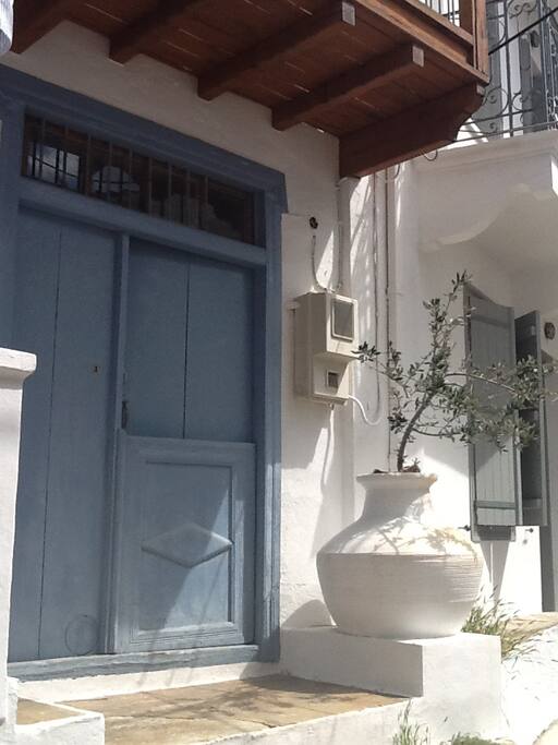 Entrance door from the quaint street