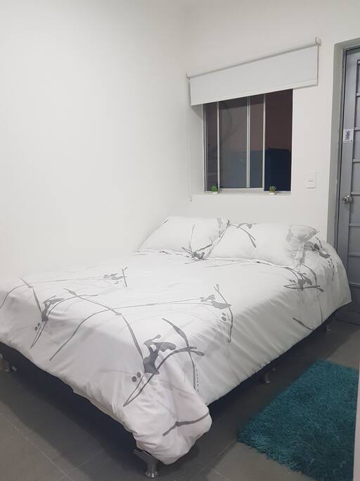 Double super comfy bed. Window to patio.
