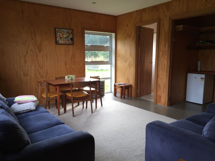 Separate lounge area with kitchenette