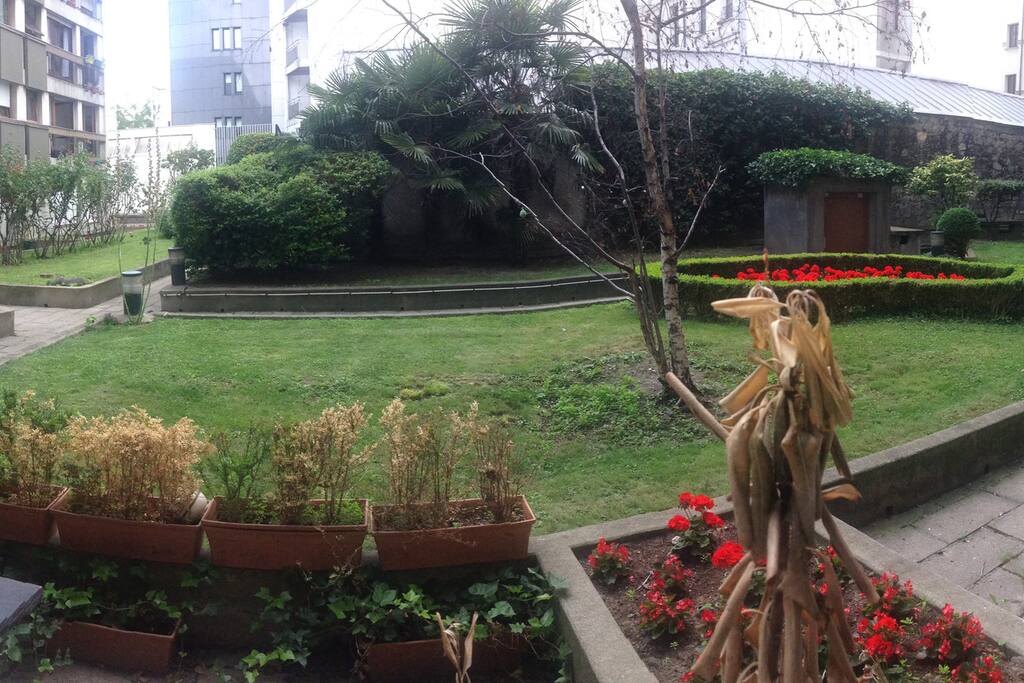 Terrasse privative sur jardin