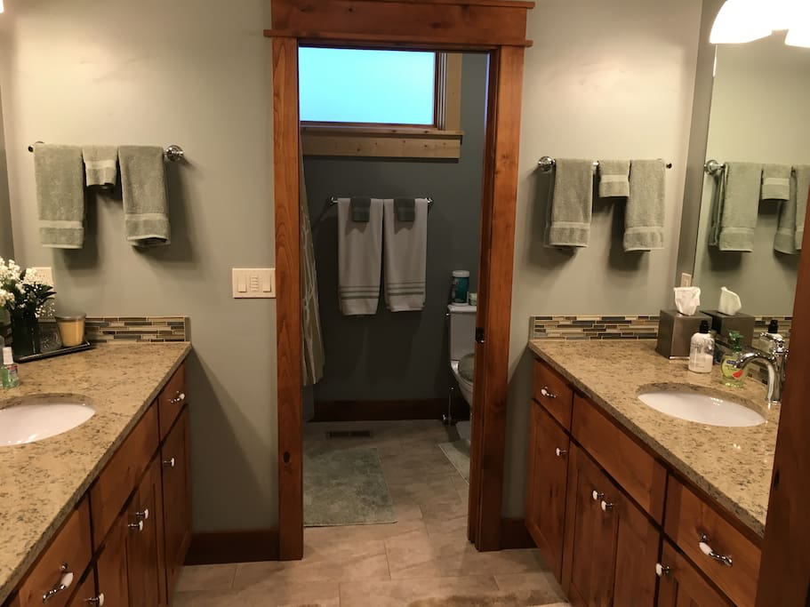 Jack and Jill bath for two bedrooms with total privacy