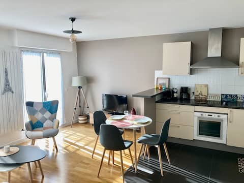Nice 1BR like in Paris, close to Olympics+Parking