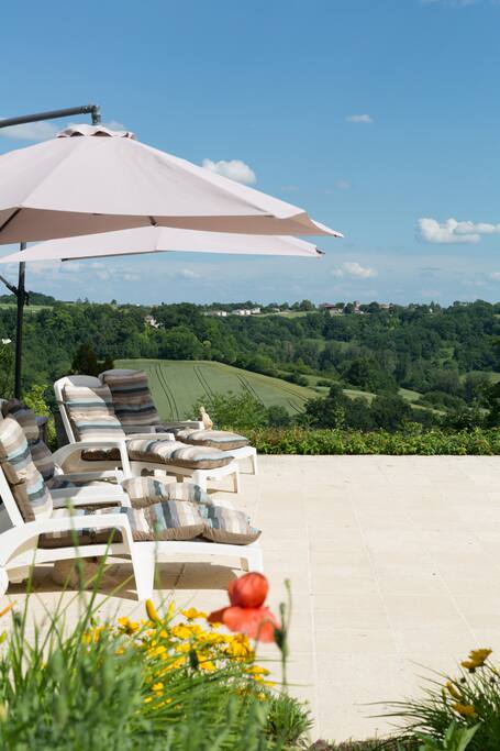 Lounging with a view.