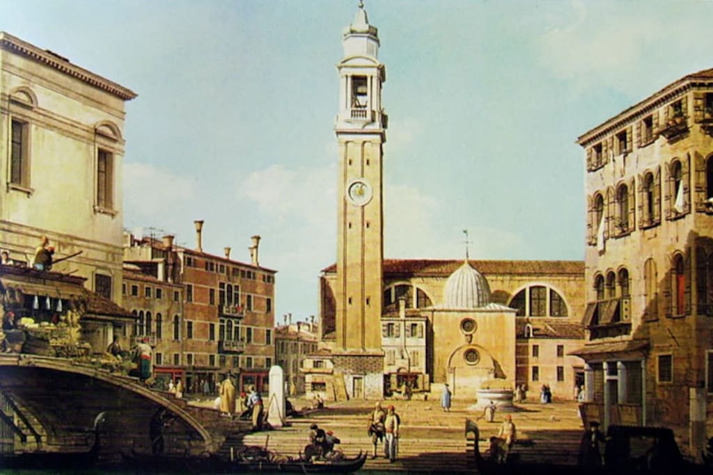 Soranzo Palace from a Canaletto's painting (1730)